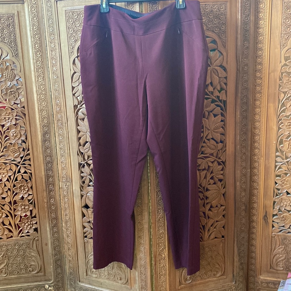 Investments beautiful reddish maroon slacks/pants